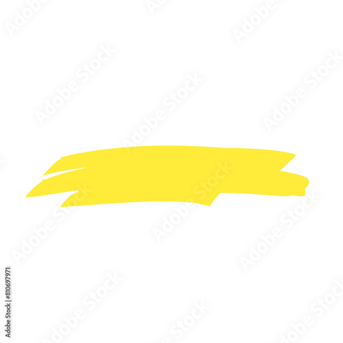 hand drawn yellow highlight marker stroke