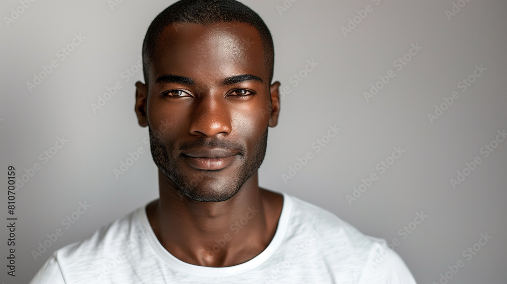 copy space, high resolution photo, 30 year very attractive black man, beautiful brown eyes he is very strong, defined jawline, wearing a simple T-shirt, he looks very confident. copy space, high resolution photo, 30 year very attractive black man, beautiful brown eyes he is very strong, defined jawline, wearing a simple T-shirt, he looks very confident.