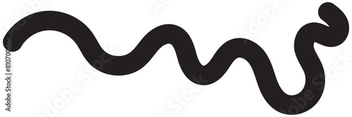 Wavy Squiggle Element. Squiggle doodle. isolated on white background. Vector illustration. EPS 10