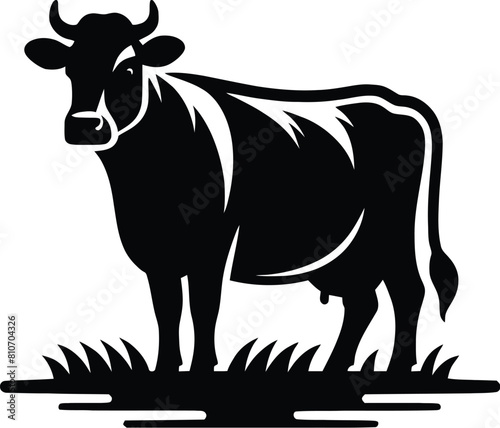 cow silhouette vector easy to use