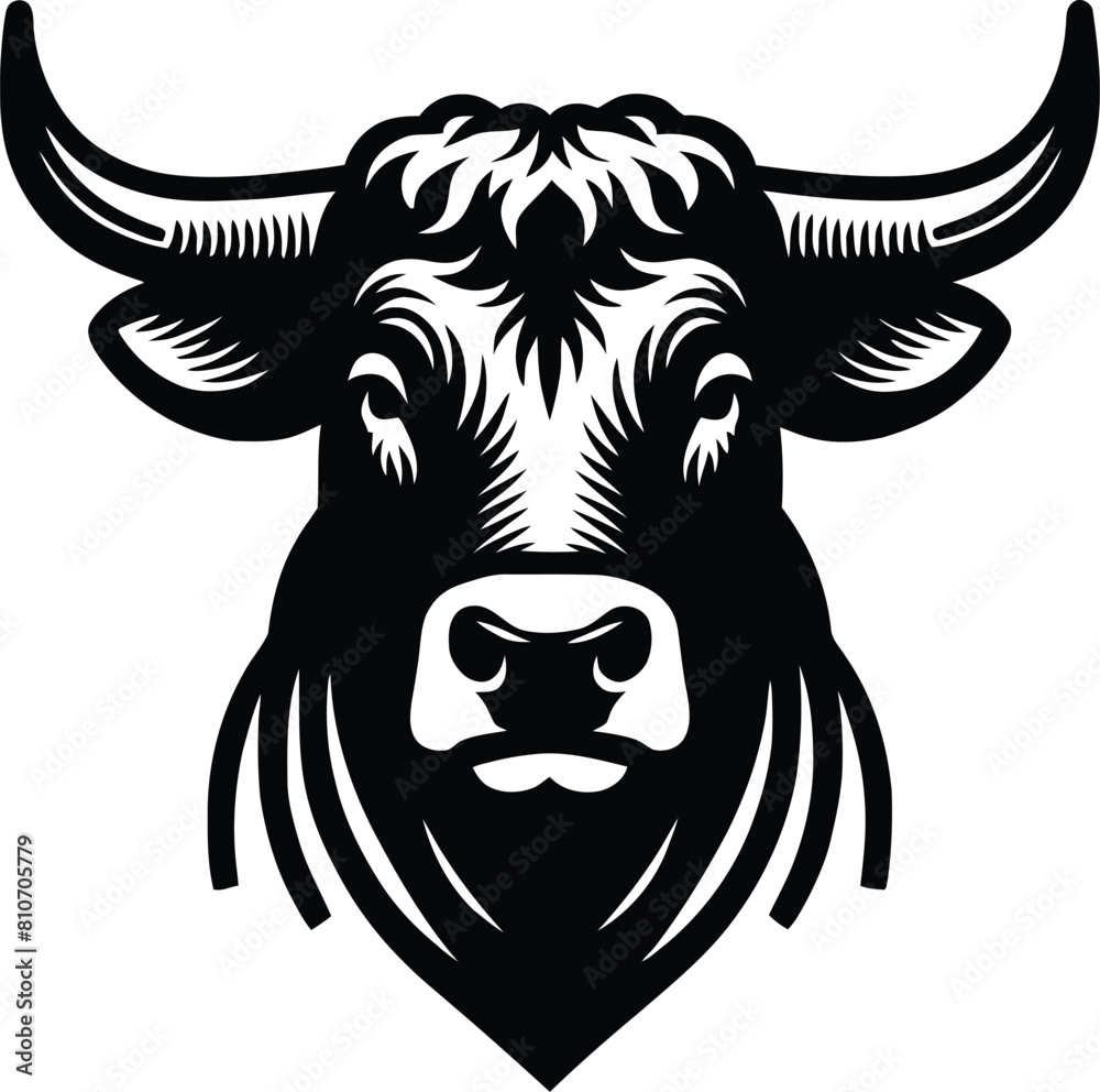 Fototapeta premium cow silhouette vector easy to use