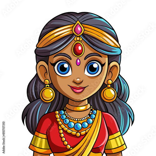 Traditional Indian Attire Illustration