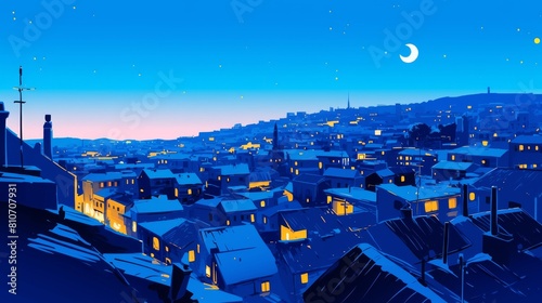 Anime-Inspired Cityscape at Nighttime