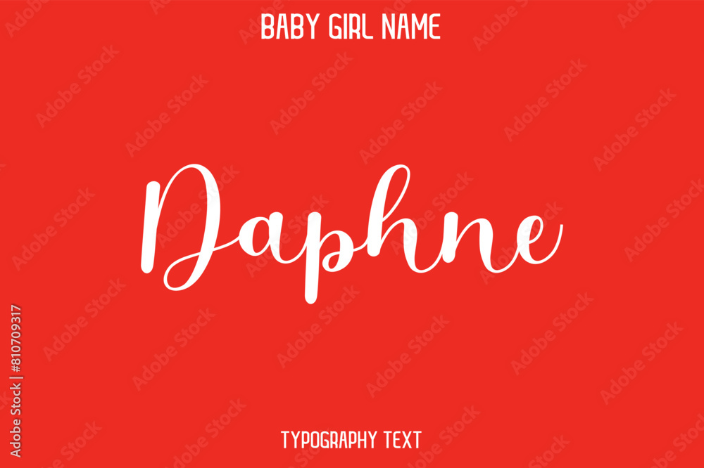 Daphne Woman's Name Cursive Hand Drawn Lettering Vector Typography Text
