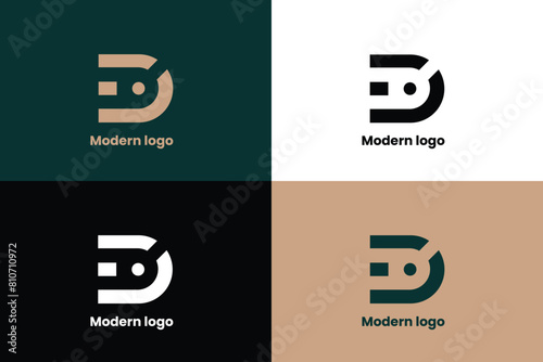 initial letter d iconic logo, letter di corporate company logo, logomark