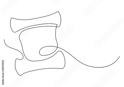 Scroll. Continuous line drawing.