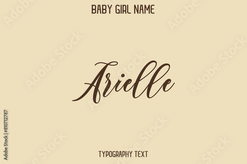 Obraz na plátně Arielle Female Name - in Stylish Lettering Cursive Typography Text