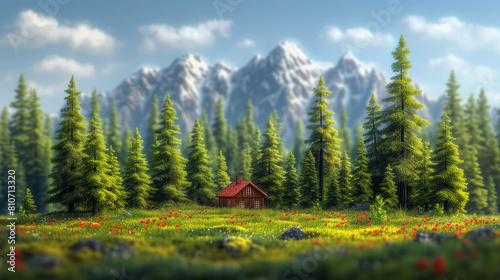 meadow with flowers