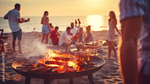 Sunset Beach Barbecue Party © Natalia Klenova