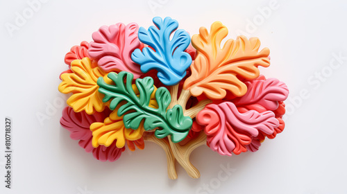 Colorful Brain Model Depicting Creativity and Diversity in Thought