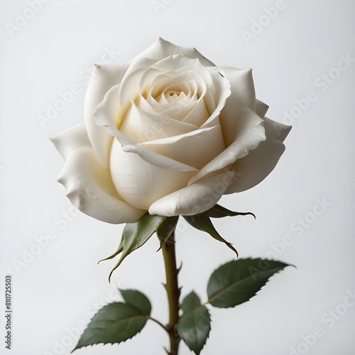 yellow  rose isolated on white photo