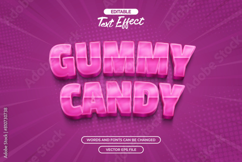 Gummy candy text effect