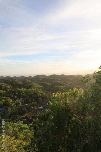 Aerial sunset view of Anda in Bohol island, Philippines