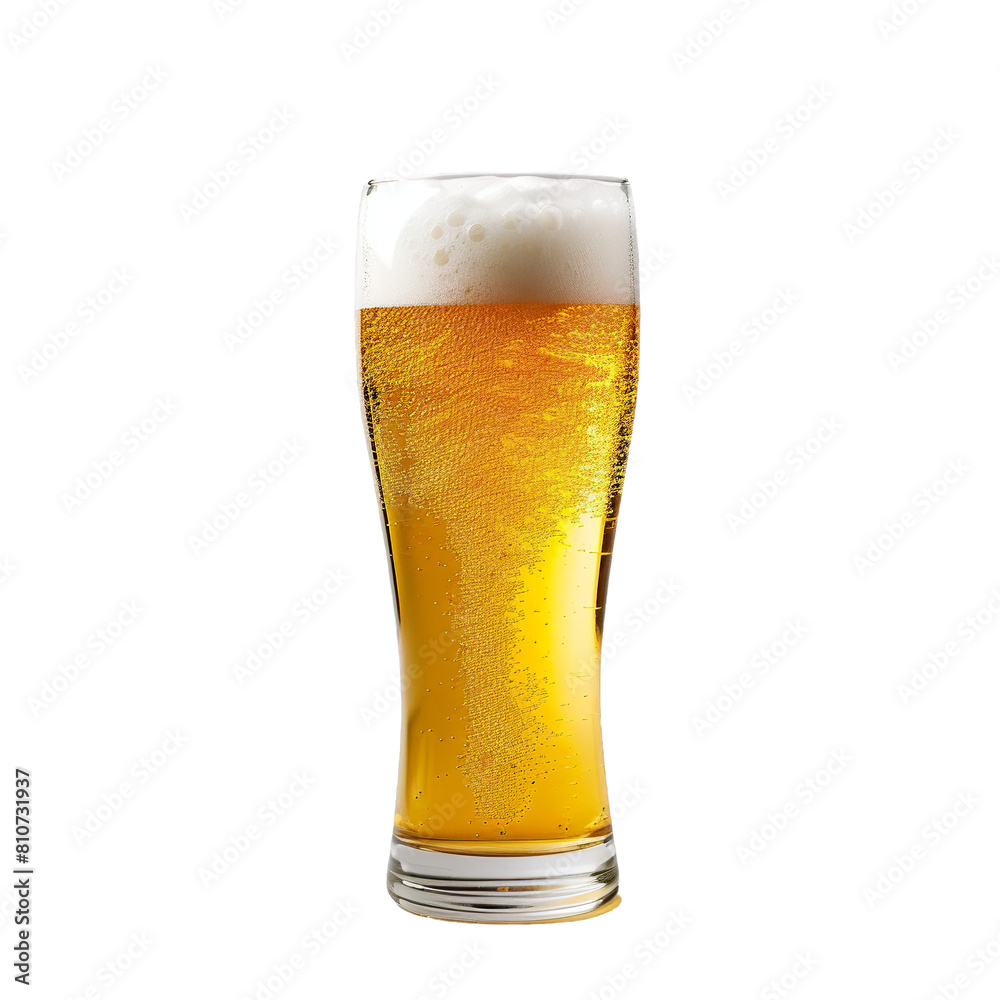 A Pint of Light Beer isolated on white transparent background, ultra realistic food photography A Pint of Light Beer isolated on white transparent background, ultra realistic food photography