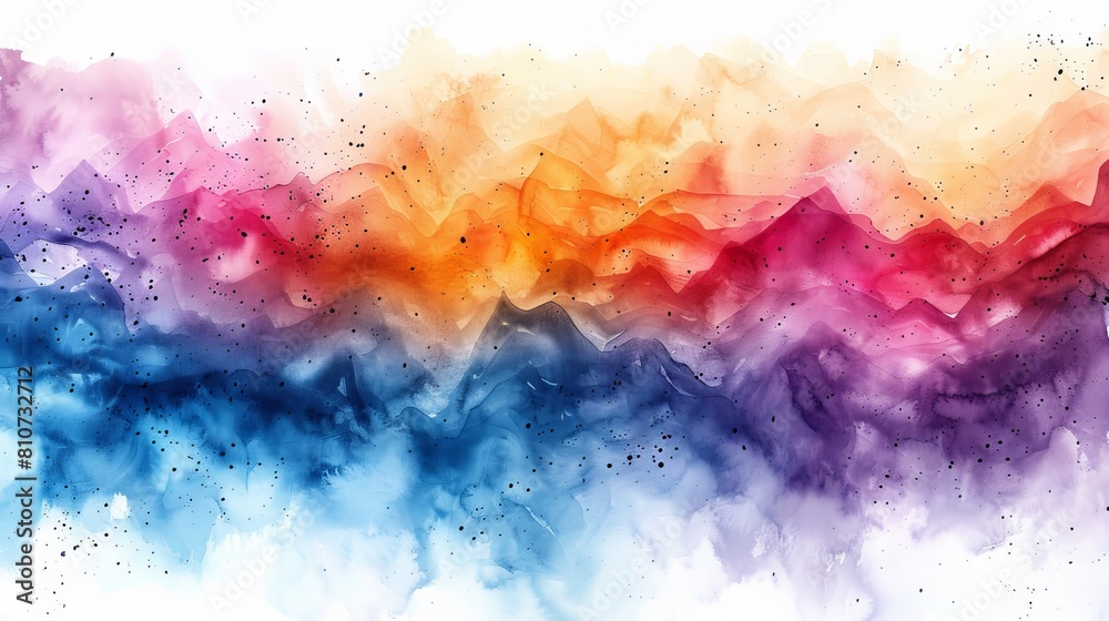 Celebrate the vibrant water color  festival with spring and is celebrated with a splash of colors, music, dance Colorful pastel drawing paper texture, for greeting poster design art wallpaper