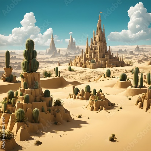 sand castle in the desert