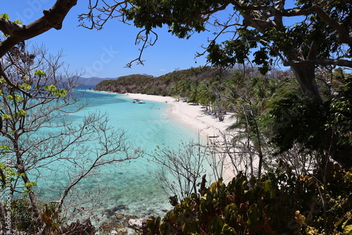 Scenic view of Malcapuya Island, Culion, Palawan, Philippines. photo