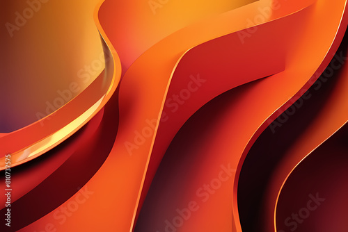 Fluid abstract background with colorful gradient. Abstract red orange wave illustration of modern movement.