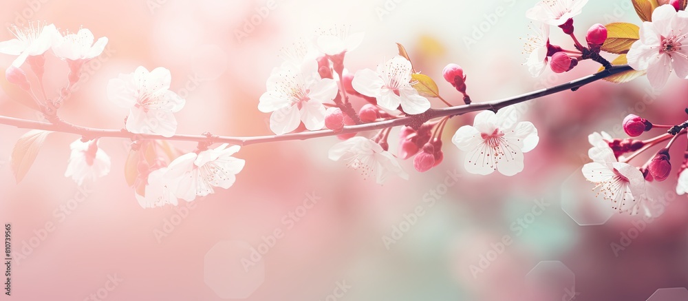 Blurred blossom with bokeh creates a spring and summer background perfect for a copy space image Blurred blossom with bokeh creates a spring and summer background perfect for a copy space image