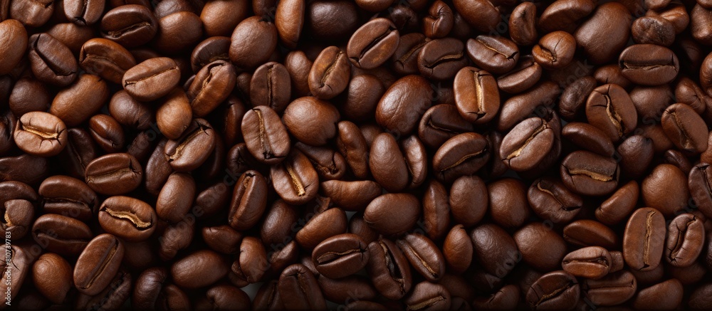 Obraz premium Background copy space image of roasted coffee beans