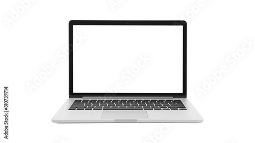 Laptop isolated on transparent white background, clipping path