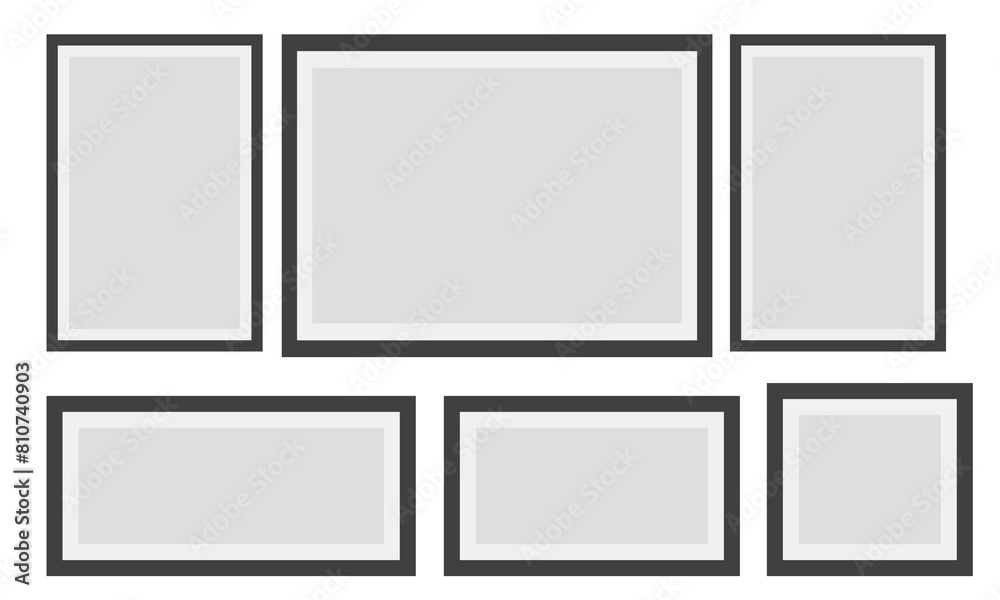Photo frame. Vector isolated picture frame mockup with shadow on white background. Poster frame mockup. Vector illustration. EPS 10 Photo frame. Vector isolated picture frame mockup with shadow on white background. Poster frame mockup. Vector illustration. EPS 10