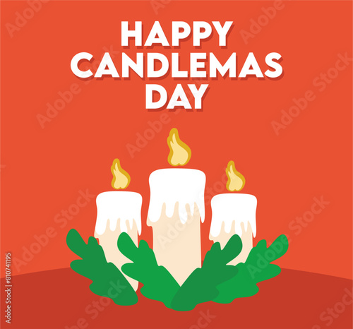 happy candlemas day on orange background
