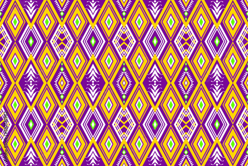 Geometric ethnic flower pattern for background,fabric,wrapping,clothing,wallpaper,Batik,carpet,embroidery style.