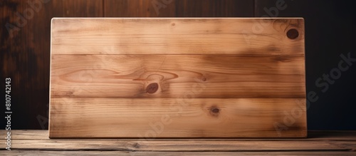An image with a wooden board providing empty space as the background. Creative banner. Copyspace image
