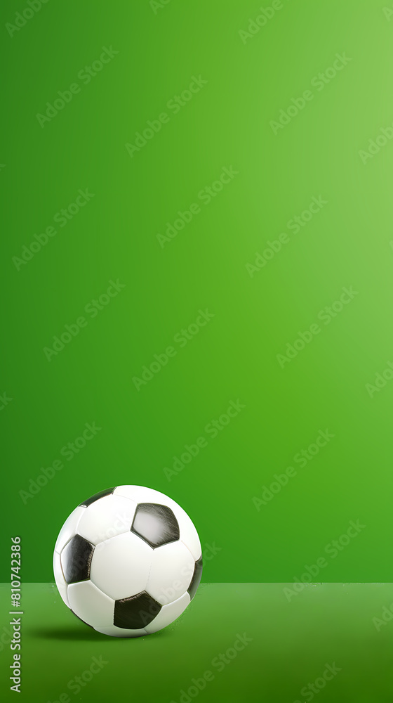 Soccer ball on green background Soccer ball on green background