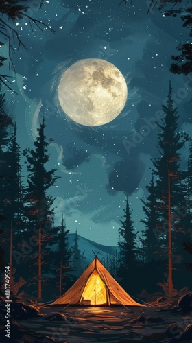 Illustration tent camping