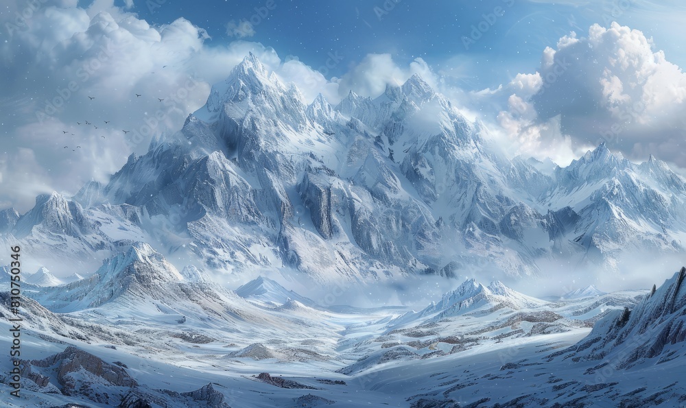 Obraz premium snow covered mountains