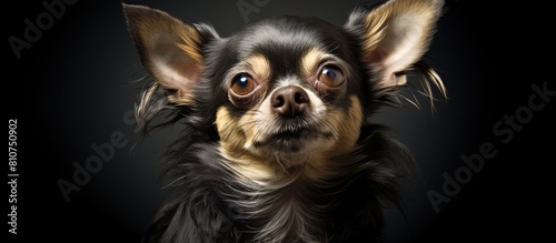 An elderly chihuahua canine. Creative banner. Copyspace image