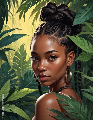 Beautiful African woman portrait