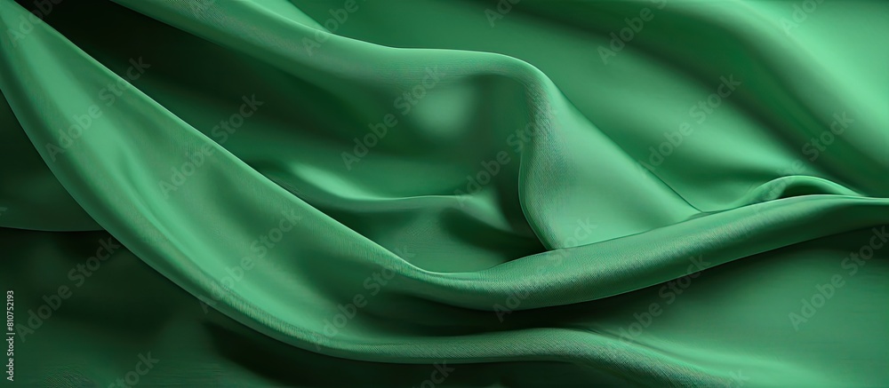 Abstract green fabric texture background with copy space image Top view empty template Abstract green fabric texture background with copy space image Top view empty template