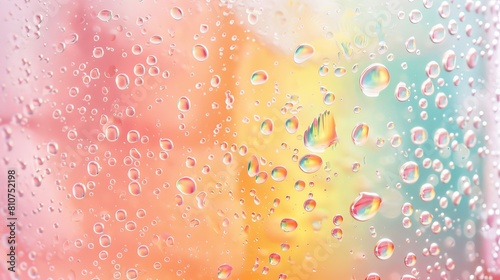 A colorful background with many small water droplets