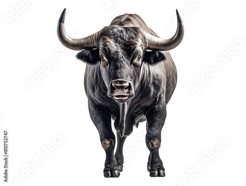 a bull with horns on its head