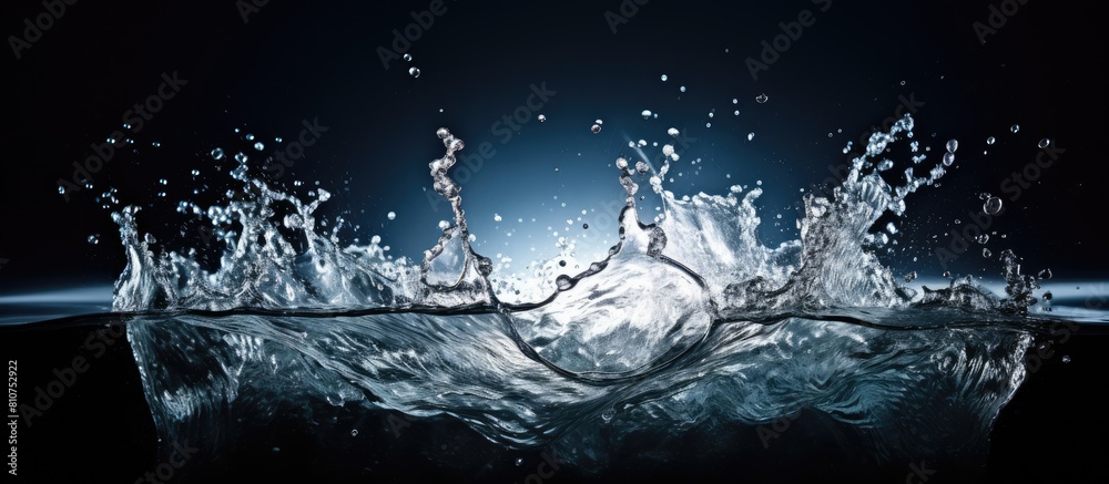 A copy space image of water splashing from a fountain onto a dark background The natural texture of the water creates a high wave effect in the hot summer captured in a close up shot on a sunny day A copy space image of water splashing from a fountain onto a dark background The natural texture of the water creates a high wave effect in the hot summer captured in a close up shot on a sunny day