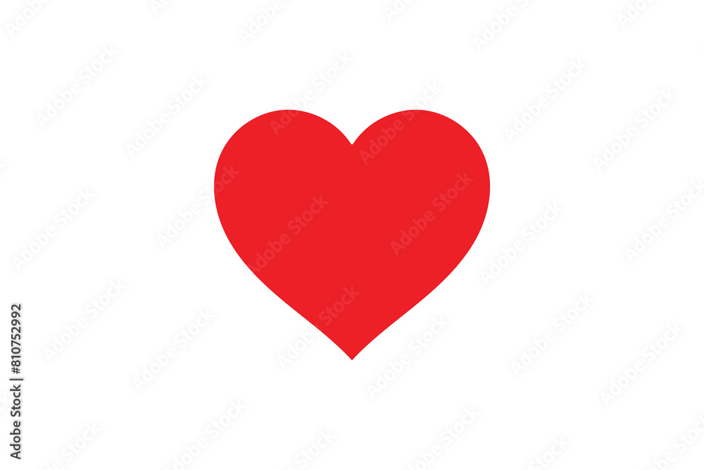 Heart, love, romance or valentine's day red vector icon for apps and websites Heart, love, romance or valentine's day red vector icon for apps and websites