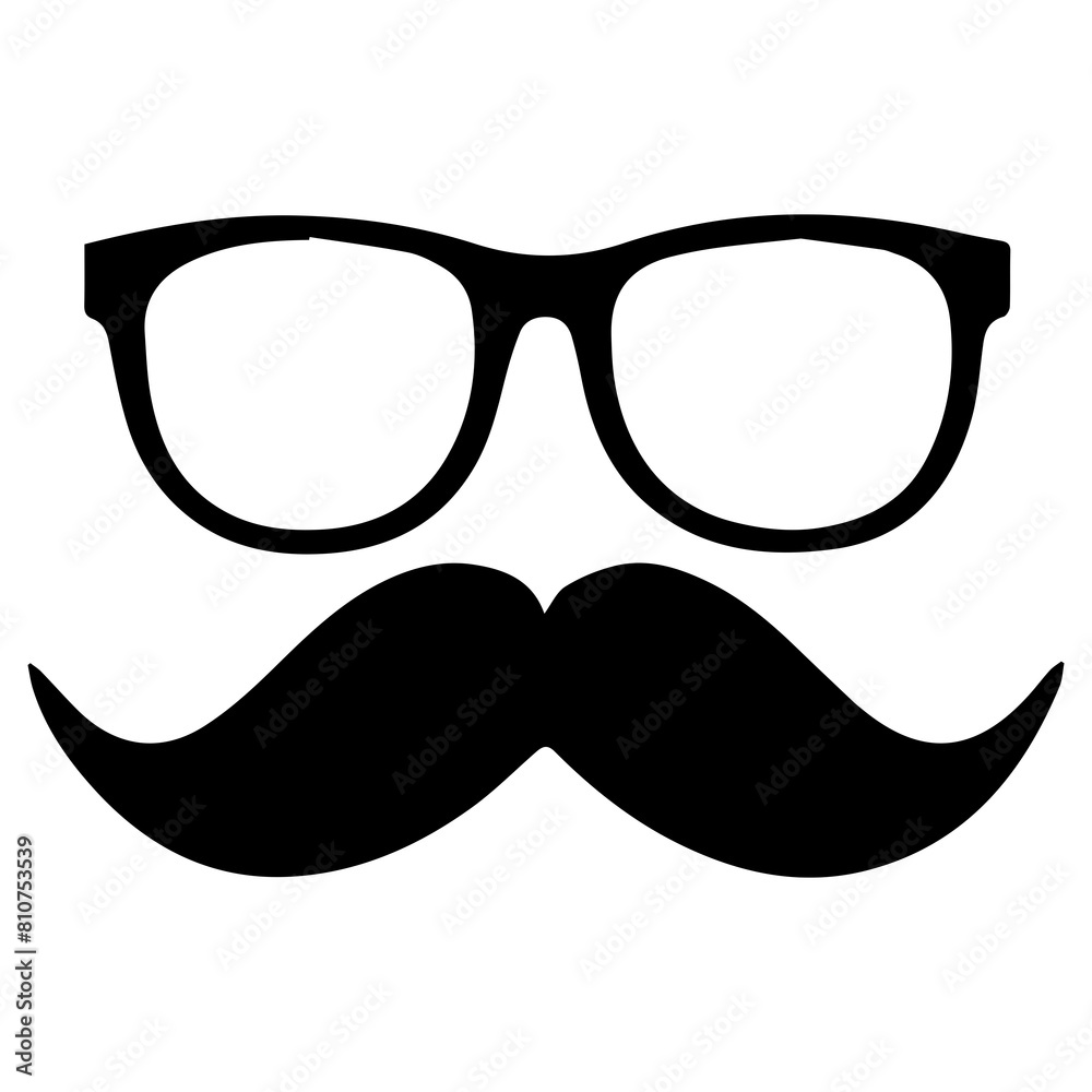 glasses and mustache element design for templates glasses and mustache element design for templates