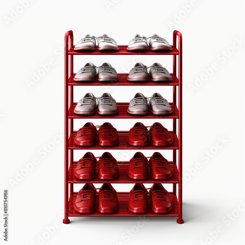 Shoe rack brickred photo