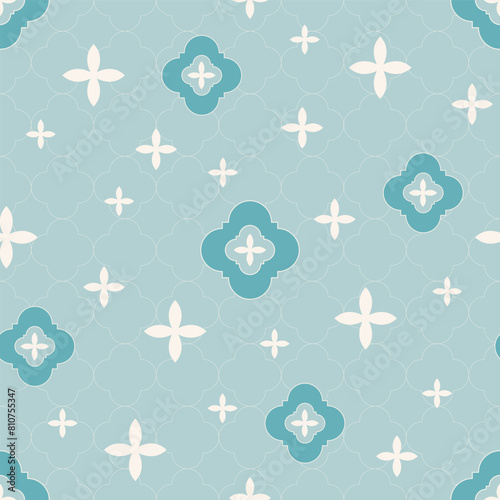 Vector light blue seamless pattern background: Snowy Folio.
