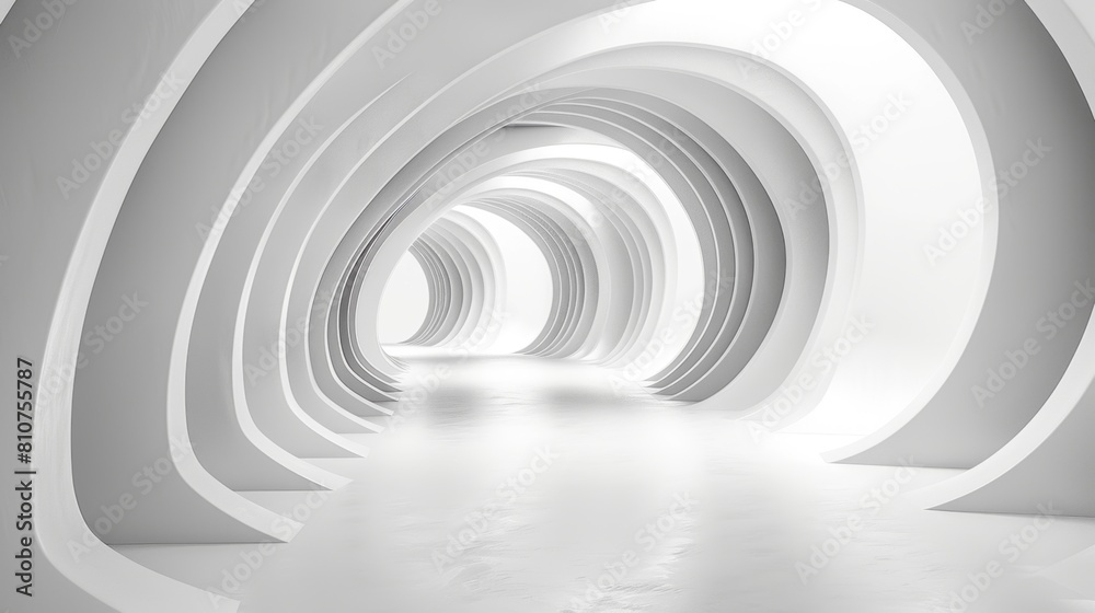 Obraz premium White softly curved corners background.