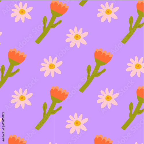 Estampado de flores dibujado a mano