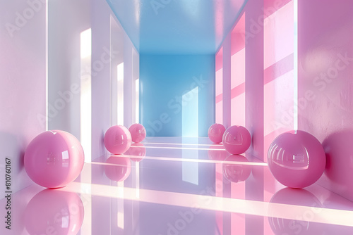 Room with pink balls photo