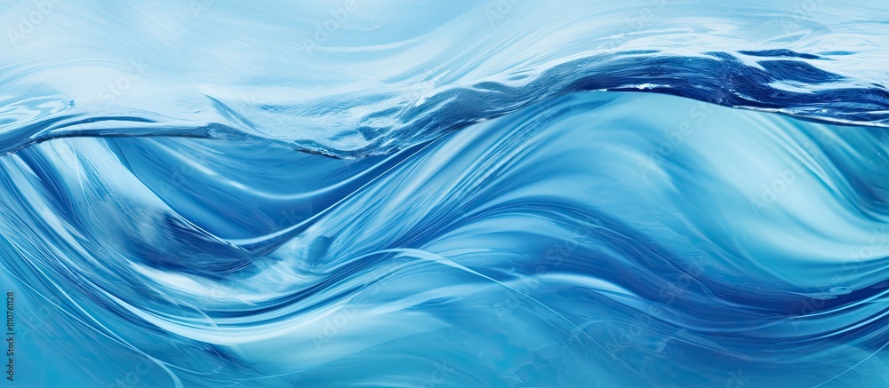 A copy space image with a background of blue liquid texture resembling fresh water featuring a ripple wave texture