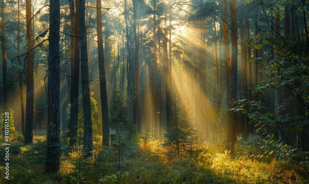 Obraz premium morning in the forest