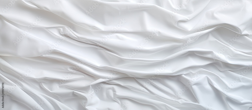 Obraz premium A background of white paper texture with wrinkles suitable for designing or working with a copy space image