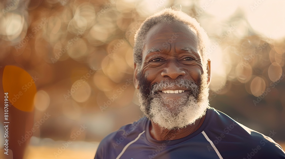 Portrait of a smiling elderly man with a beard enjoying the golden hour. Warm tones and blurred background. Captured moment of joy and contentment. AI Portrait of a smiling elderly man with a beard enjoying the golden hour. Warm tones and blurred background. Captured moment of joy and contentment. AI