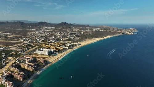 Wallpaper Mural Aerial view backwards over the coastline of Cabo San lucas, sunny day in Mexico Torontodigital.ca